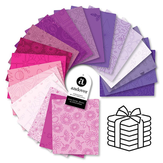 Preorder September 2026: Color Camp Bloom FQ Bundle of 21 Fabrics FQ-COLCB-21 by Alison Glass