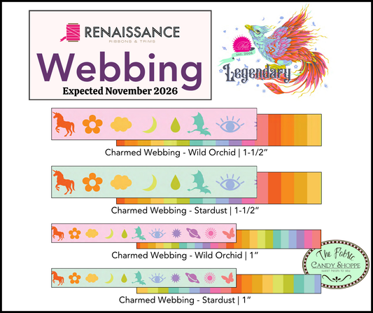 Preorder October 2026: Legendary Webbing FY Bundle of 4 by Tula Pink