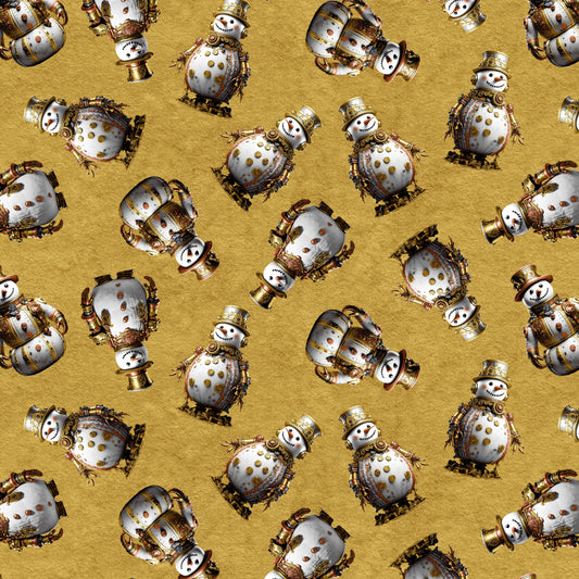 Preorder July 2026: Gears and Garland Steampunk Snowmen Gold 4822-30 Urban Essence Designs