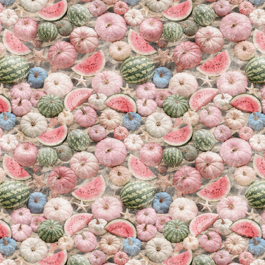 Preorder May 2027: Summerween Fling Flamingo Pumpkin and Watermelon Patch 1051-22 by Funny Girl