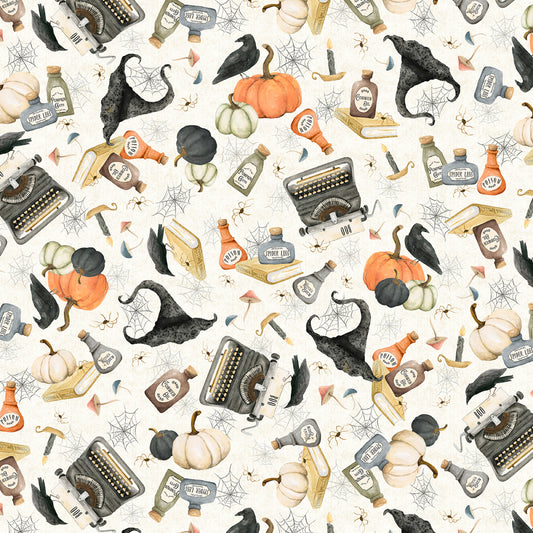 PREORDER ITEM - EXPECTED APRIL 2025: Hocus Pocus by Deane Beesley Collection Halloween Toss    HPOC5825-E Cotton Woven Fabric