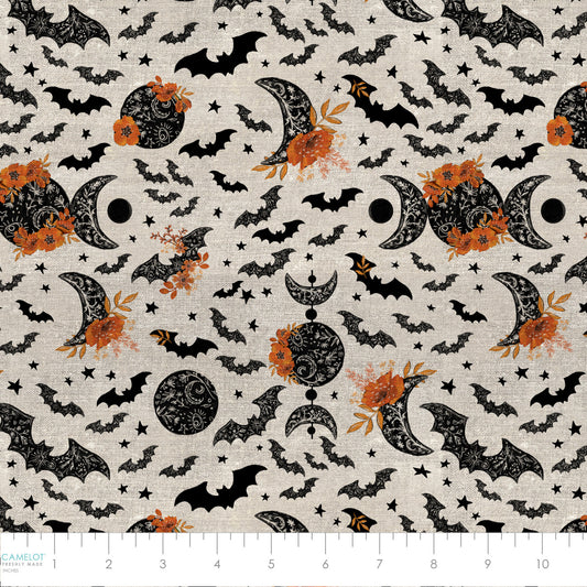 Wicked Garden by Pam Vale Haunted Nights Cream    49240302.01 Cotton Woven Fabric
