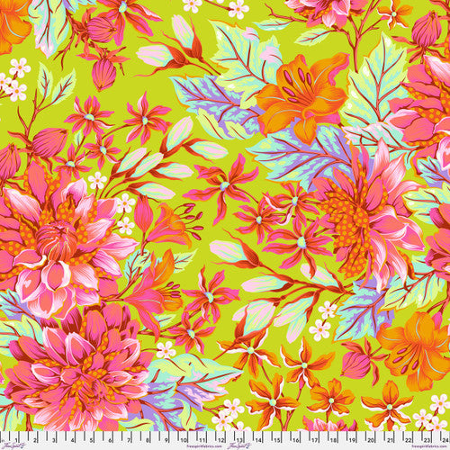 New Arrival: End of Bolt 1 yard 14 inches  Untamed by Tula Pink Hello Dahlia Lunar  108” Wideback Sateen QBTP017.LUNAR Cotton Woven Fabric