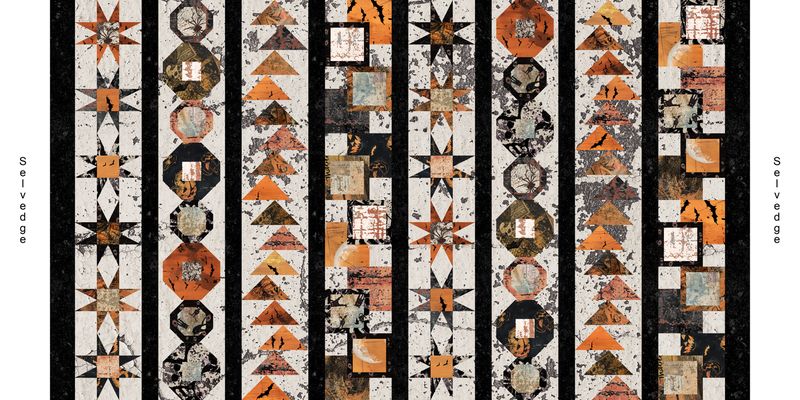 Preorder June 2026: Scary Spice Sepia Quilt Blocks Border 8831-34 by Funny Girl
