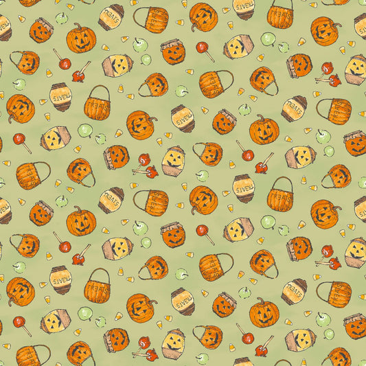 Preorder June 2026: Haunted Acre Wood Pumpkins Green 9136-66 by W. A. Dodge