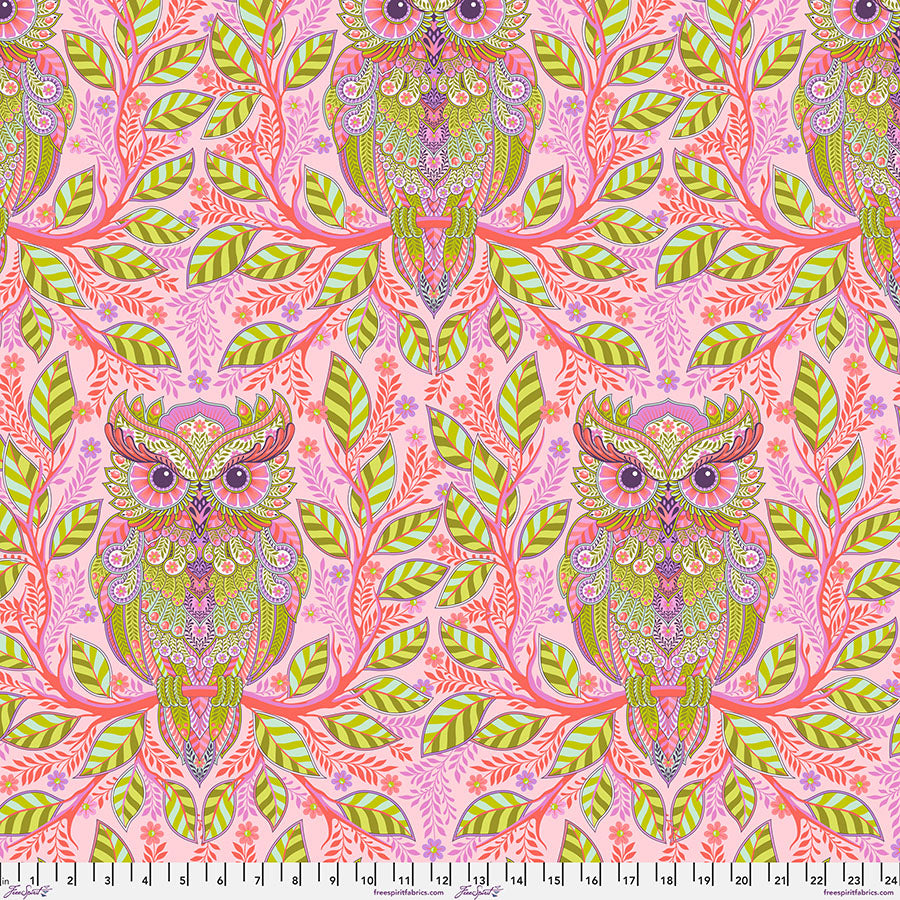 PREORDER ITEM - EXPECTED APRIL: Tula Pink’s Full Moon Forest II Hootie Patootie Honey    PWTP244.HONEY Cotton Woven Fabric