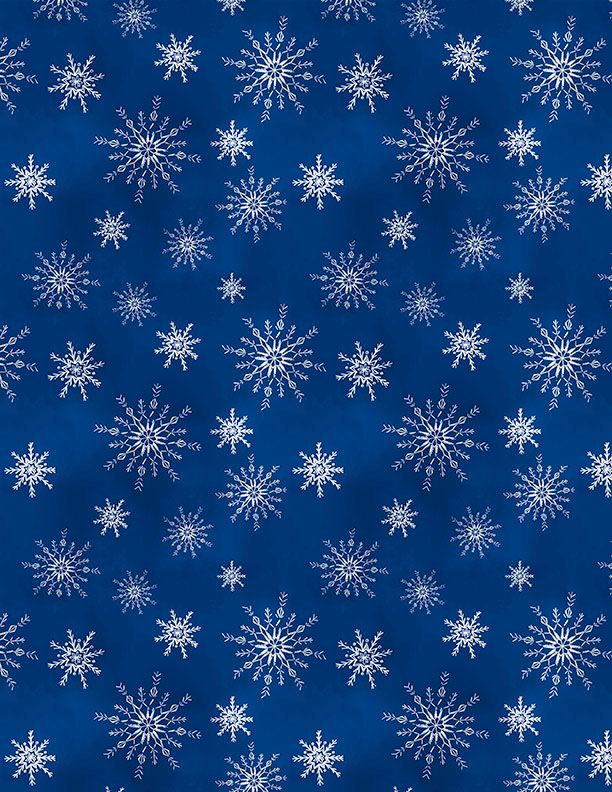 Preorder June 2026: Let It Snow-Man Snowflakes All Over Dark Blue 27758-414 by Danielle Leone