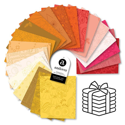 Preorder September 2026: Color Camp Sun FQ Bundle of 21 Fabrics FQ-COLCS-21 by Alison Glass