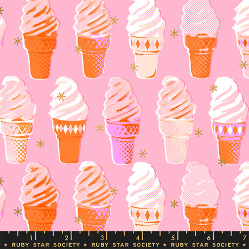 Best Day Ever by Melody Miller of Ruby Star Society Ice Cream Posy RS0105.14M Cotton Woven Fabric