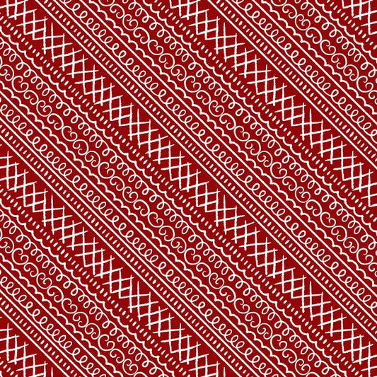 PREORDER ITEM: Baking Up Joy by Danielle Leone Icing Stripe Red    27710-313 Cotton Woven Fabric