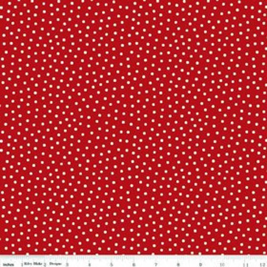 Paper Dolls Bakery by Penny Rose Fabrics Red Dots C4355-RED Cotton Woven Fabric