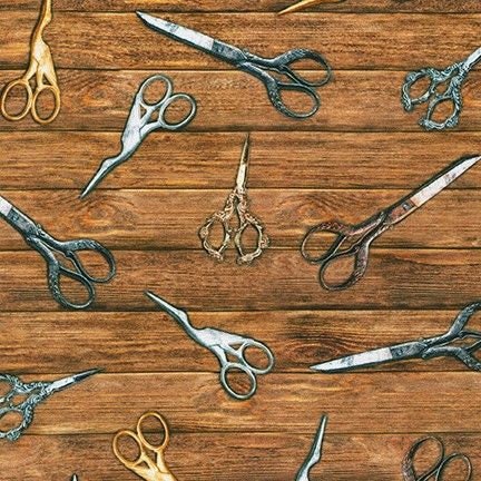 Sweet Savings July 2026 Sewing Emporium Scissors on Brown 19629 200 Vintage