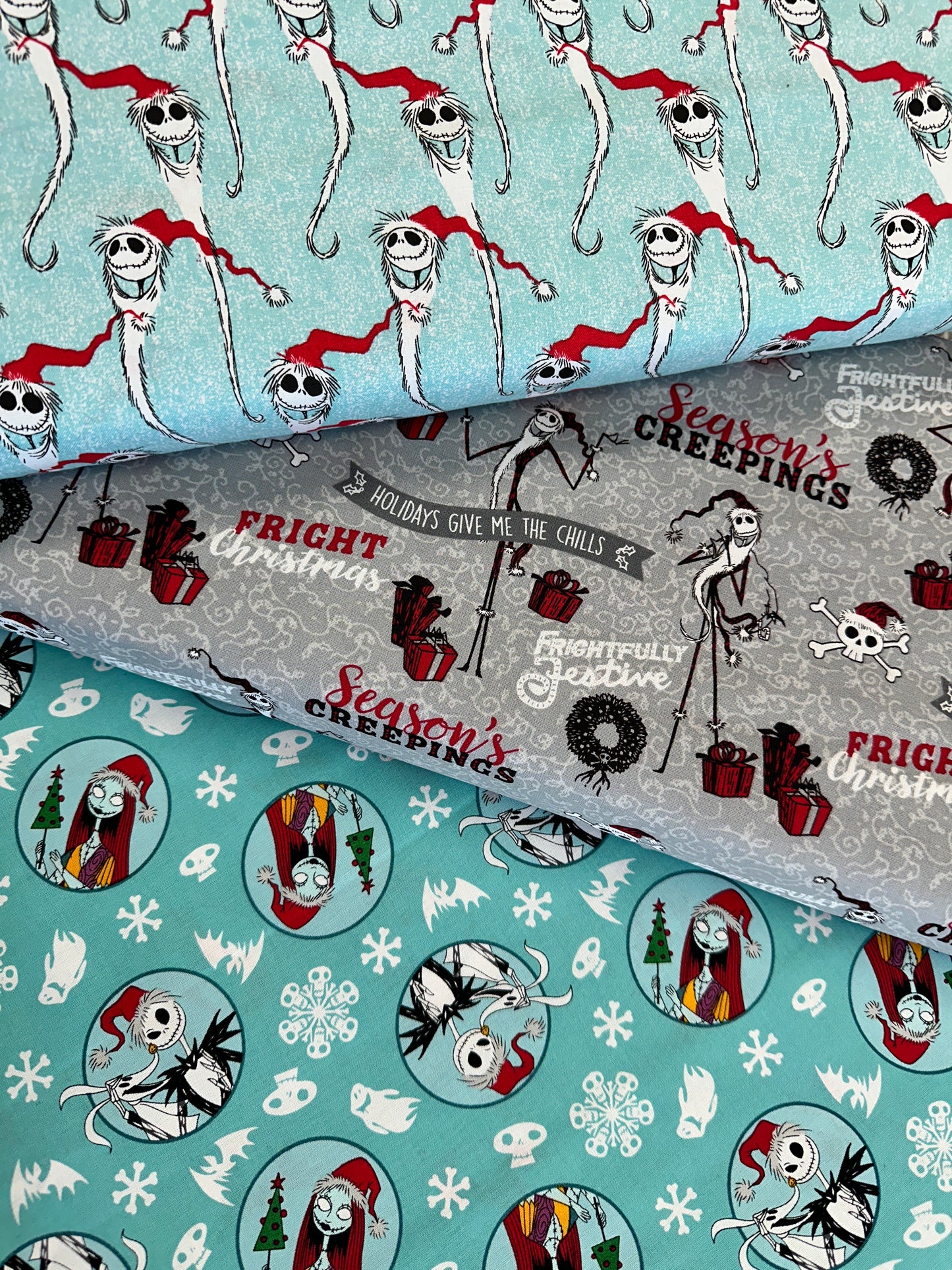 Disney's Licensed Nightmare Before Christmas Seasons Creeping 1902-6277 Cotton Woven Fabric