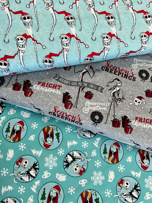 NEW ARRIVAL: Disney's Licensed Nightmare Before Christmas Snowflake Badge    77953-A620710 Cotton Woven Fabric