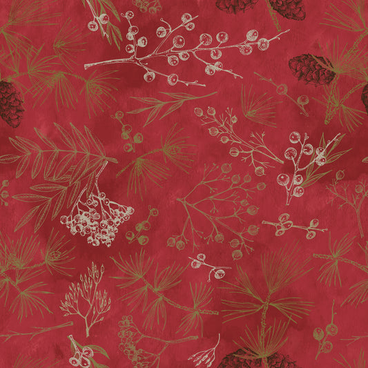 Preorder May 2026: Good Natured Wide 108" Auburn Tree Bits 8857-33 by Funny Girl