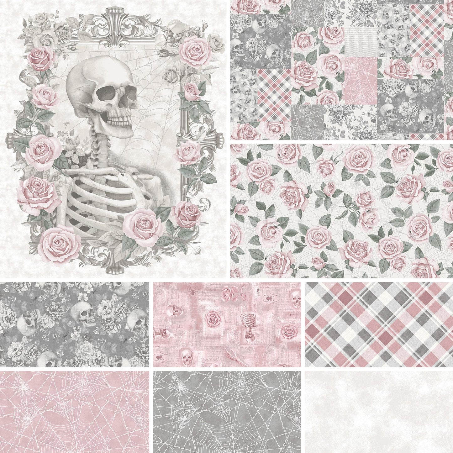 Preorder May 2026: Pretty Scary Half Yard Bundle of 8 Prints and 1 Panel by Lilac Bee Designs