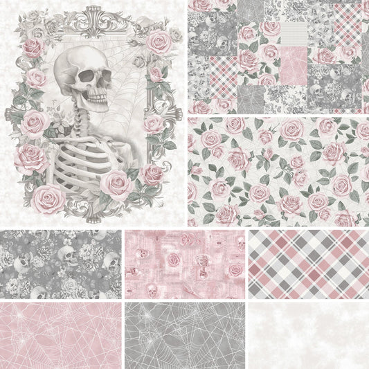 Preorder May 2026: Pretty Scary Half Yard Bundle of 8 Prints and 1 Panel by Lilac Bee Designs
