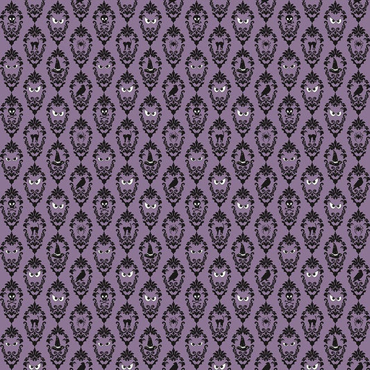 Preorder Apr 2027: Cobweb Cottage Damask Purple Glow in the Dark GC19083-PURPLE