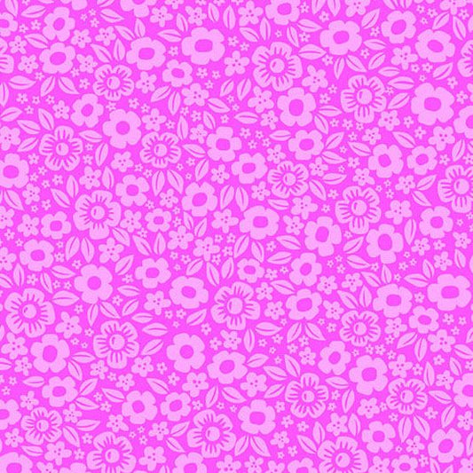 PREORDER ITEM-EXPECTED MARCH 2026: Ghostly Garden by K P Creates Floral Fright Pink A-10197-E Cotton Woven Fabric