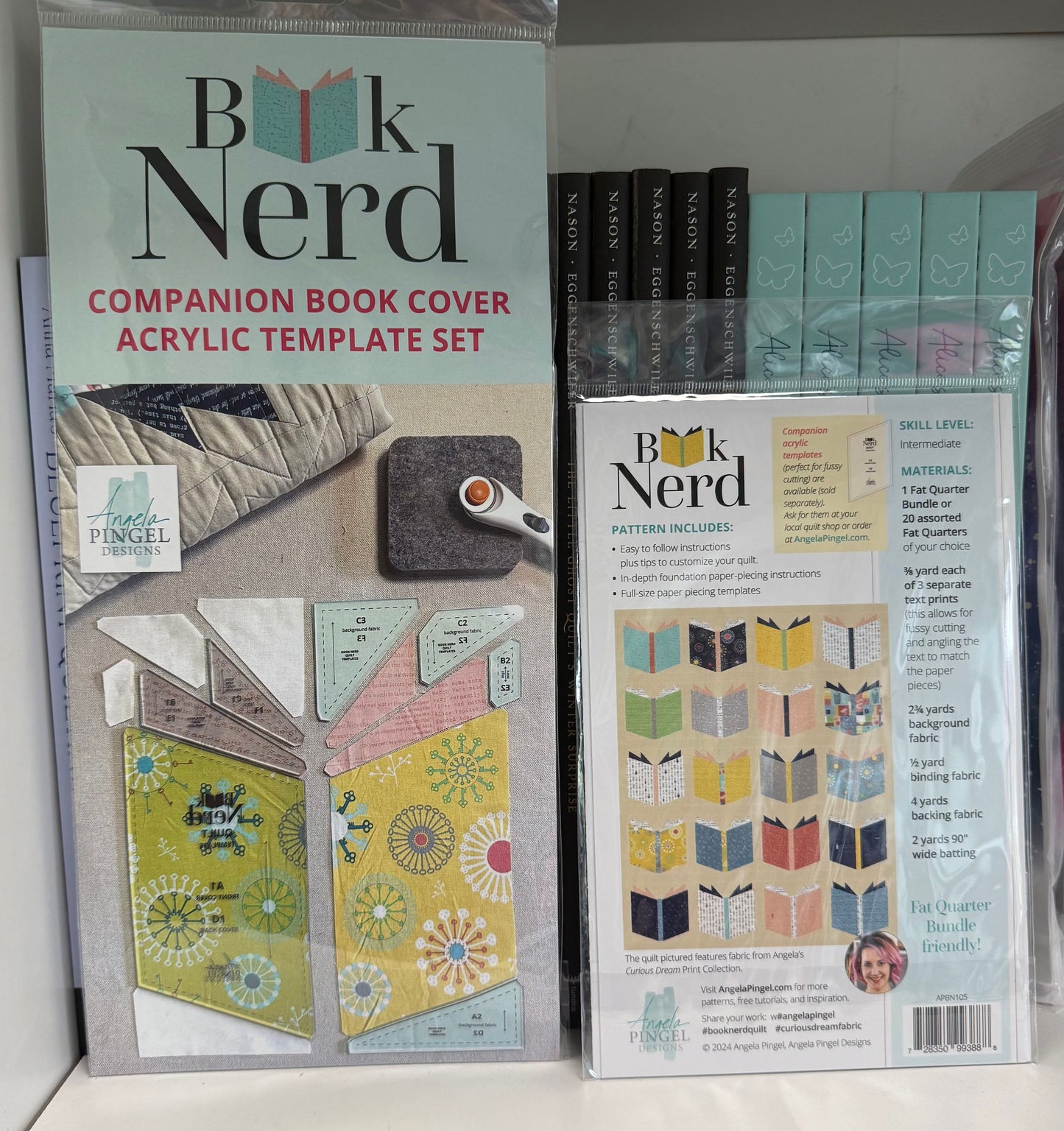 Book Nerd Quilt Template APBNT101 by Angela Pingel #1