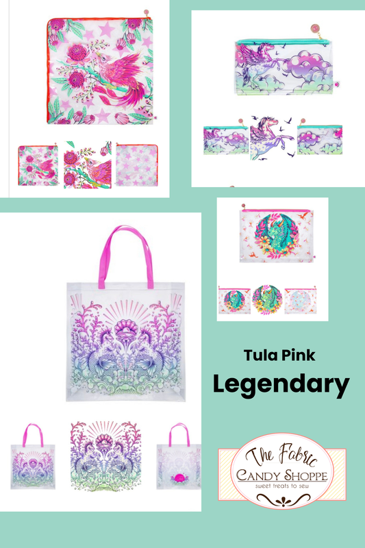 Preorder November 2026: Legendary Bags Bundle of 4 Vinyl Bags by Tula Pink