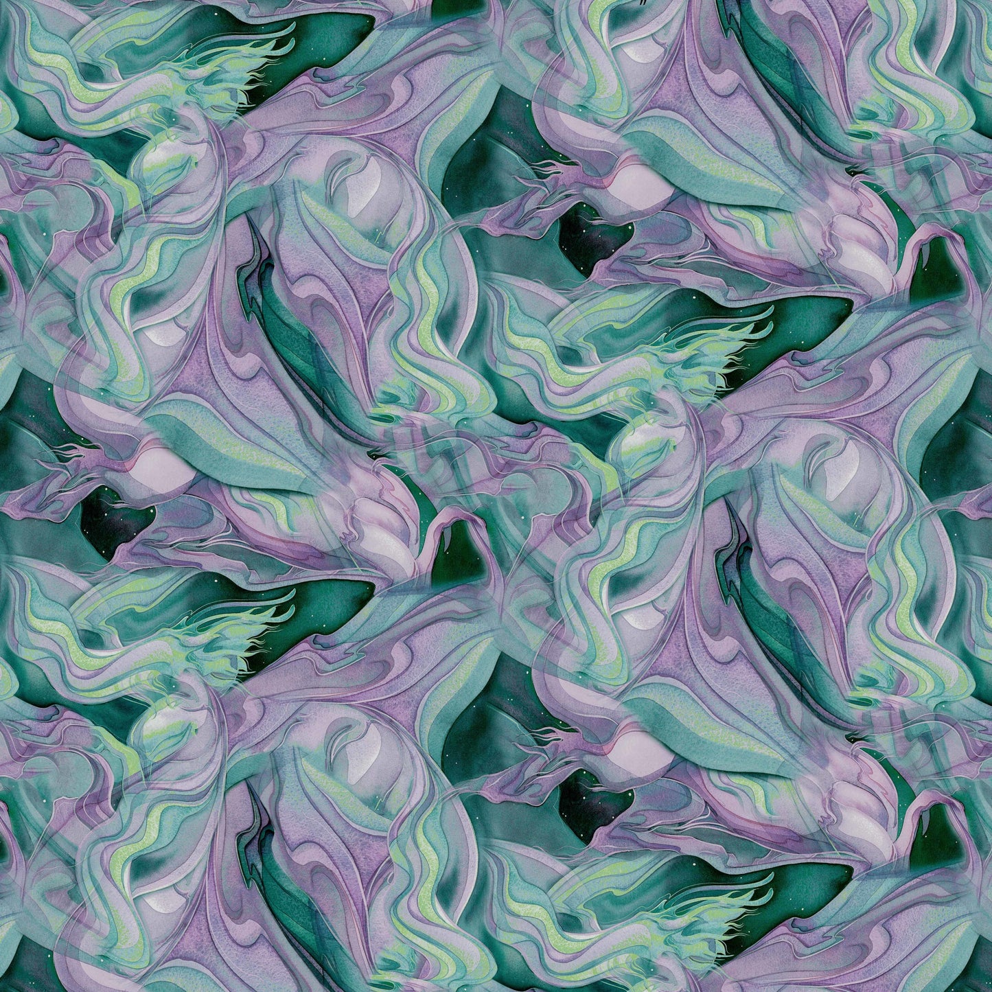 PREORDER ITEM-EXPECTED FEBRUARY 2026: Mystic Dragon by Jody Bergsma Mystic Sky DDC12585 Jade Cotton Woven Fabric