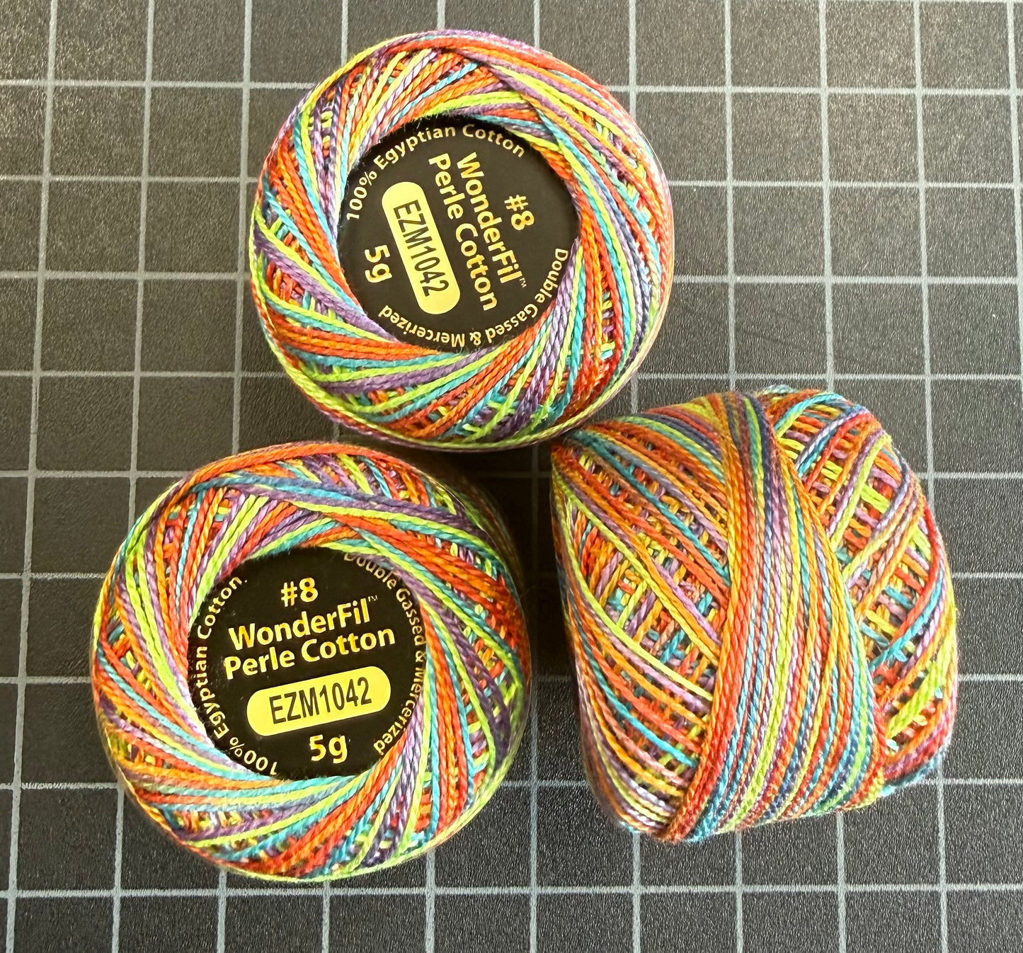 Eleganza Size 8 5-Gram Variegated Perle Cotton Ball 42yd Fruity Cereal EL5GM-1042