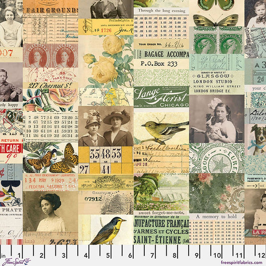 Preorder April 2026: Palette Canvas Cloth Multi Collage Canvas CCTH017.MULTI by Tim Holtz