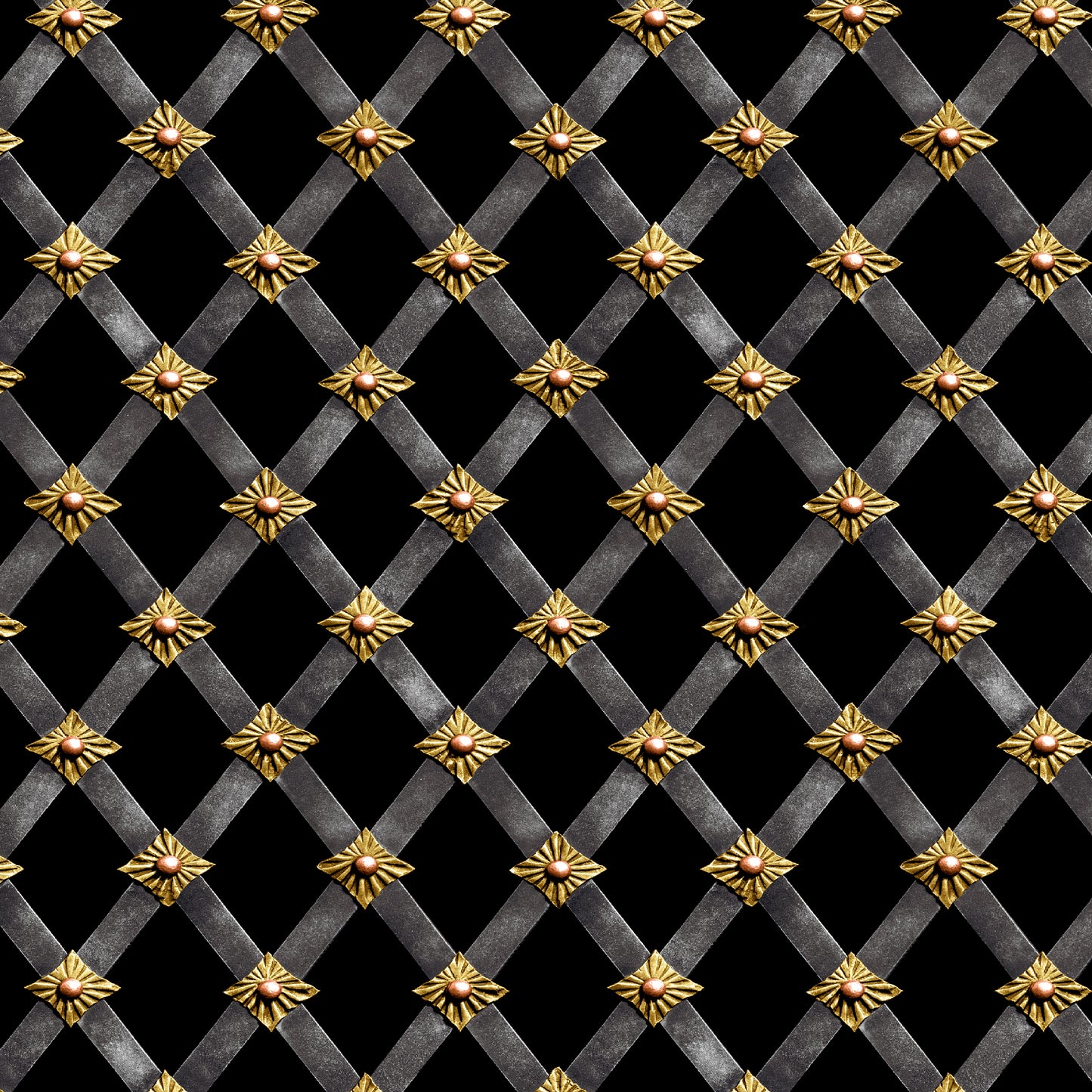 PREORDER ITEM - EXPECTED FEBRUARY 2025: Full Steam Ahead Lattice Black    3940-99 Cotton Woven Fabric