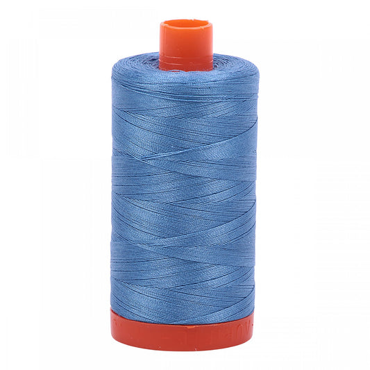 Mako Cotton Thread Solid 50wt 1422 yard spool Light Wedgewood   A1050-2725