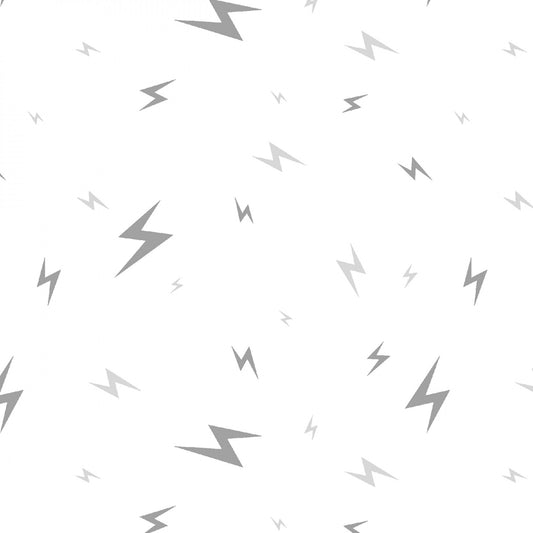 Lower the Volume Lightning White BQ1943-01 Cotton Woven Fabric