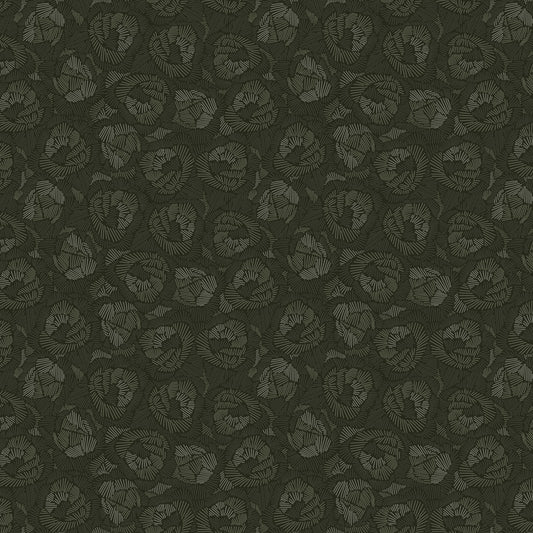 Tranquility by Nicole Ruiz Line Floral Green 91141-79 Cotton Woven Fabric