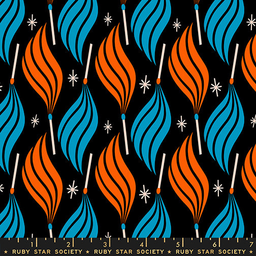 PREORDER ITEM EXPECTED IN FEBRUARY 2026: Trinketry by Melody Miller of Ruby Star Society Lit Black    RS0113.17 Cotton Woven Fabric