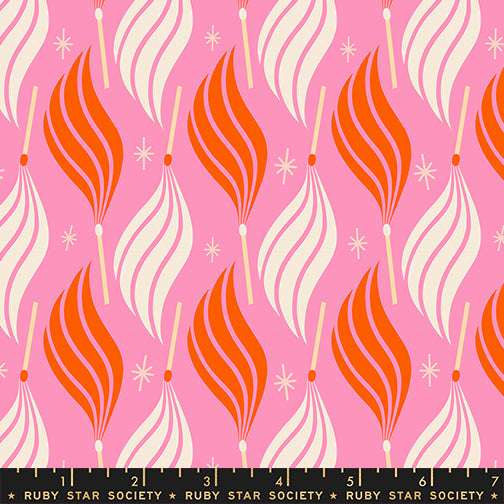 PREORDER ITEM EXPECTED IN FEBRUARY 2026: Trinketry by Melody Miller of Ruby Star Society Lit Flamingo    RS0113.15 Cotton Woven Fabric