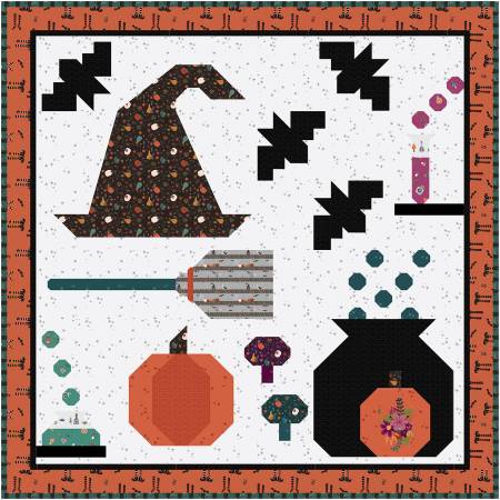 New Arrival: Little Witch by Jennifer Long Witch's Sampler Quilt Pattern  Bee Sew Inspired (43"x43")  BSI288 Pattern