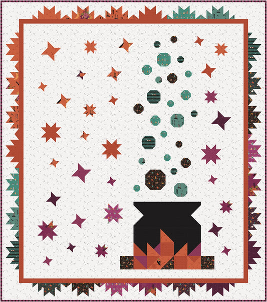Little Witch by Jennifer Long Bubbling Brew Quilt Pattern Bee Sew Inspired (79"x89") BSI286 Pattern