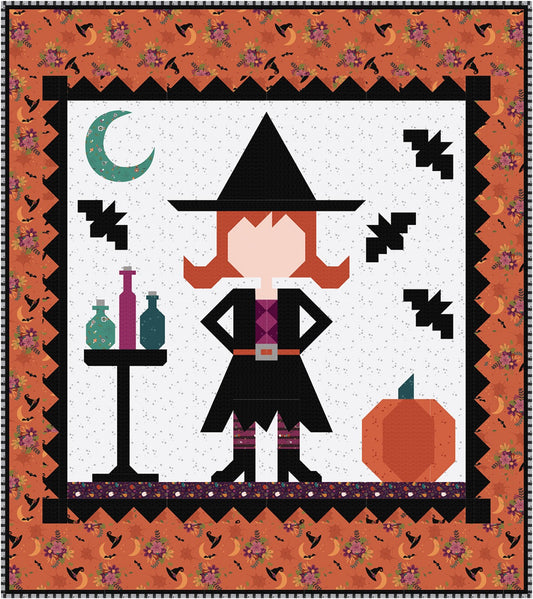 Little Witch by Jennifer Long Little Witch Quilt Pattern Bee Sew Inspired (64"x72") BSI287 Pattern