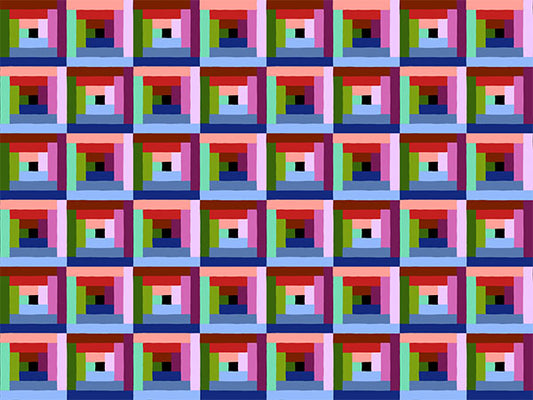 Piecework by Anna Maria Textiles Log Cabin Metro AMT115-23L Cotton Woven Fabric