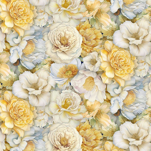 Preorder June 2026: Lumiere Packed Flower Heads FLEUR-CD4355 Cream by Timeless Treasures