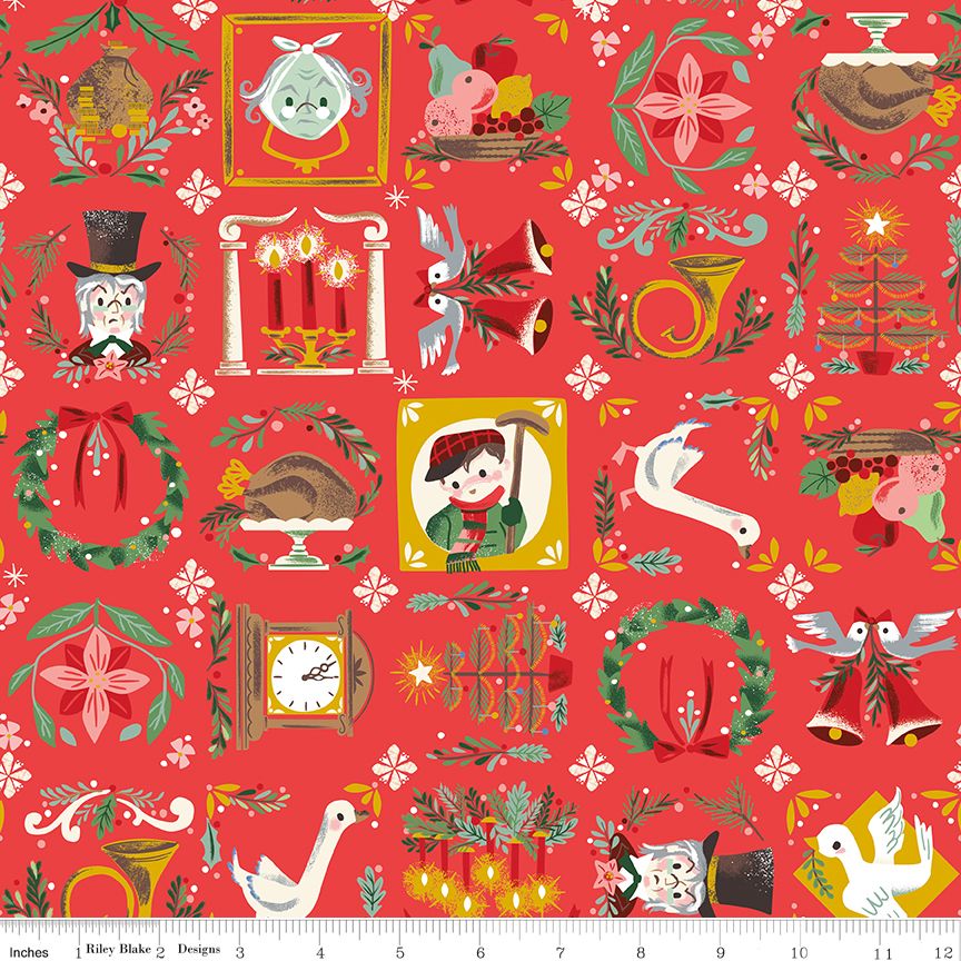 Preorder May 2027: Carol Bless Us Red Sparkle SC19051-RED by Jill Howarth