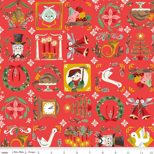 Preorder May 2027: Carol Bless Us Red Sparkle SC19051-RED by Jill Howarth
