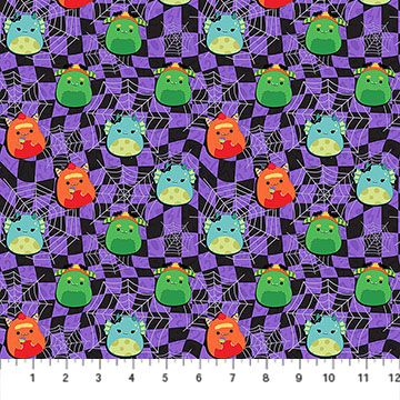PREORDER ITEM-EXPECTED MAY 2026: Squishmallows Boo Squad Cobwebs Purple SQ1033-82 Cotton Woven