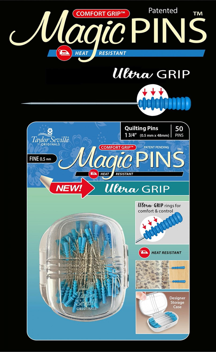 Magic Pin Ultra Grip Quiliting FINE 50pc 219812