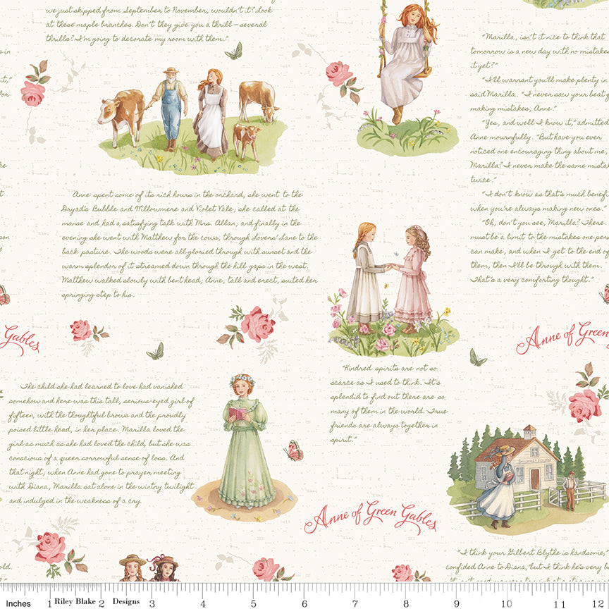 PREORDER ITEM - EXPECTED APRIL: Anne of Green Gables 2025 Main Cream    CD16120-CREAM Cotton Woven Fabric