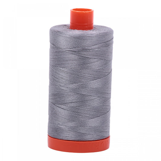 Mako Cotton Thread Solid 50wt 1422 yard spool Grey   A1050-2605