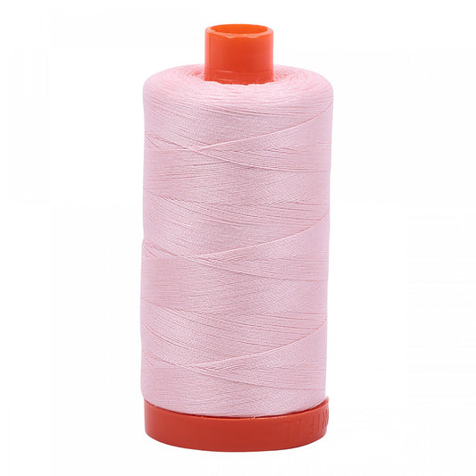 Mako Cotton Thread Solid 50wt 1422 yard spool Pale Pink   A1050-2410