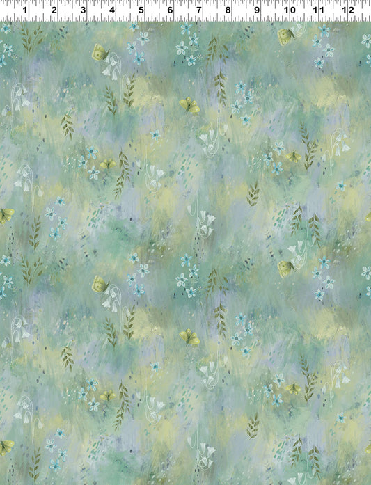 Serenity Digital by Kendra Bunney Meadow Mint Y4314-110 Cotton Woven Fabric
