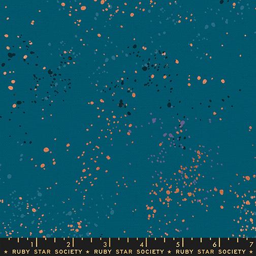 PREORDER ITEM - EXPECTED January 2025: Speckled Canvas by Rashida Coleman Hale of Ruby Star Society Metallic Teal    RS1117.53LM Canvas