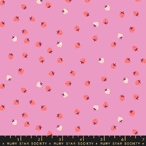 Strawberry by Kimberly Kight of Ruby Star Society Mini Berry Daisy    RS3086.19 Cotton Woven Fabric