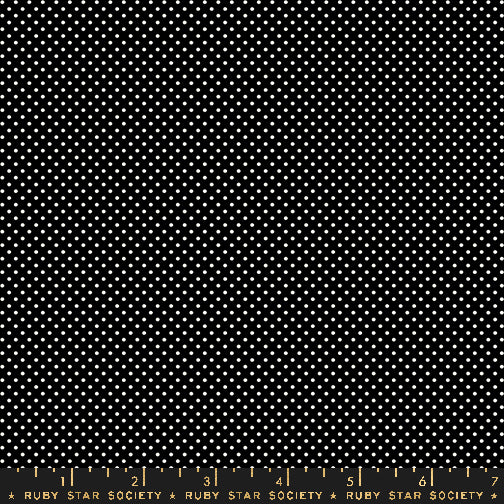 PREORDER ITEM - EXPECTED MARCH 2025: ooh Lucky Lucky by Alexia Marcelle Abegg of Ruby Star Society Mini Dot Black    RS4102.19 Cotton Woven Fabric